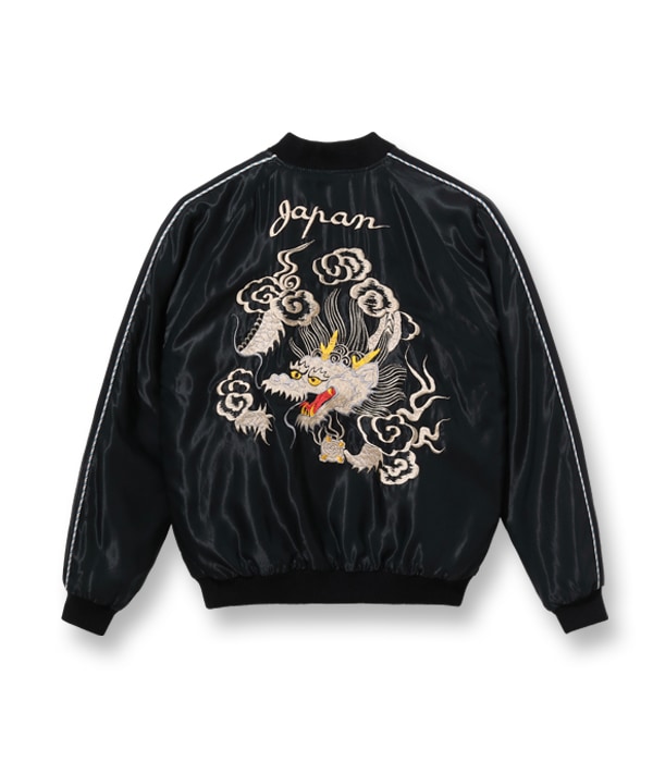 別珍 テーラー東洋 黒 ドラゴン キルティング 鷹 スカジャン XXL 楽天