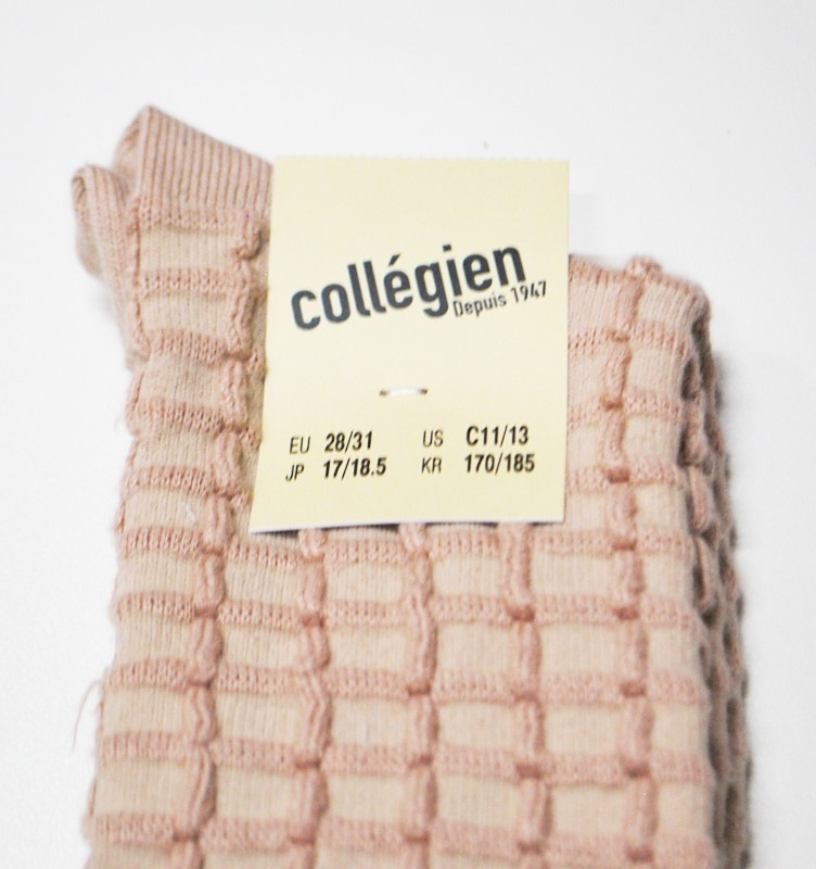 ソックス  コレジアン カミーユ チェックニットハイソックス 靴下 キッズ ベビー 子供 Collegien Camille 12cm-21cm