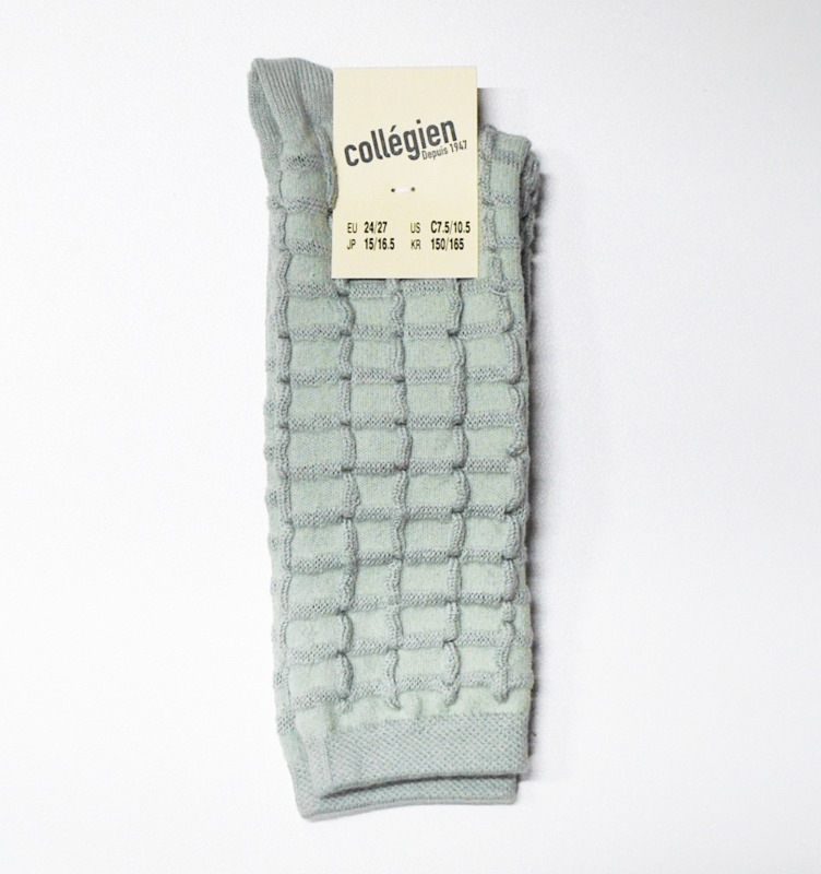 ソックス  コレジアン カミーユ チェックニットハイソックス 靴下 キッズ ベビー 子供 Collegien Camille 12cm-21cm