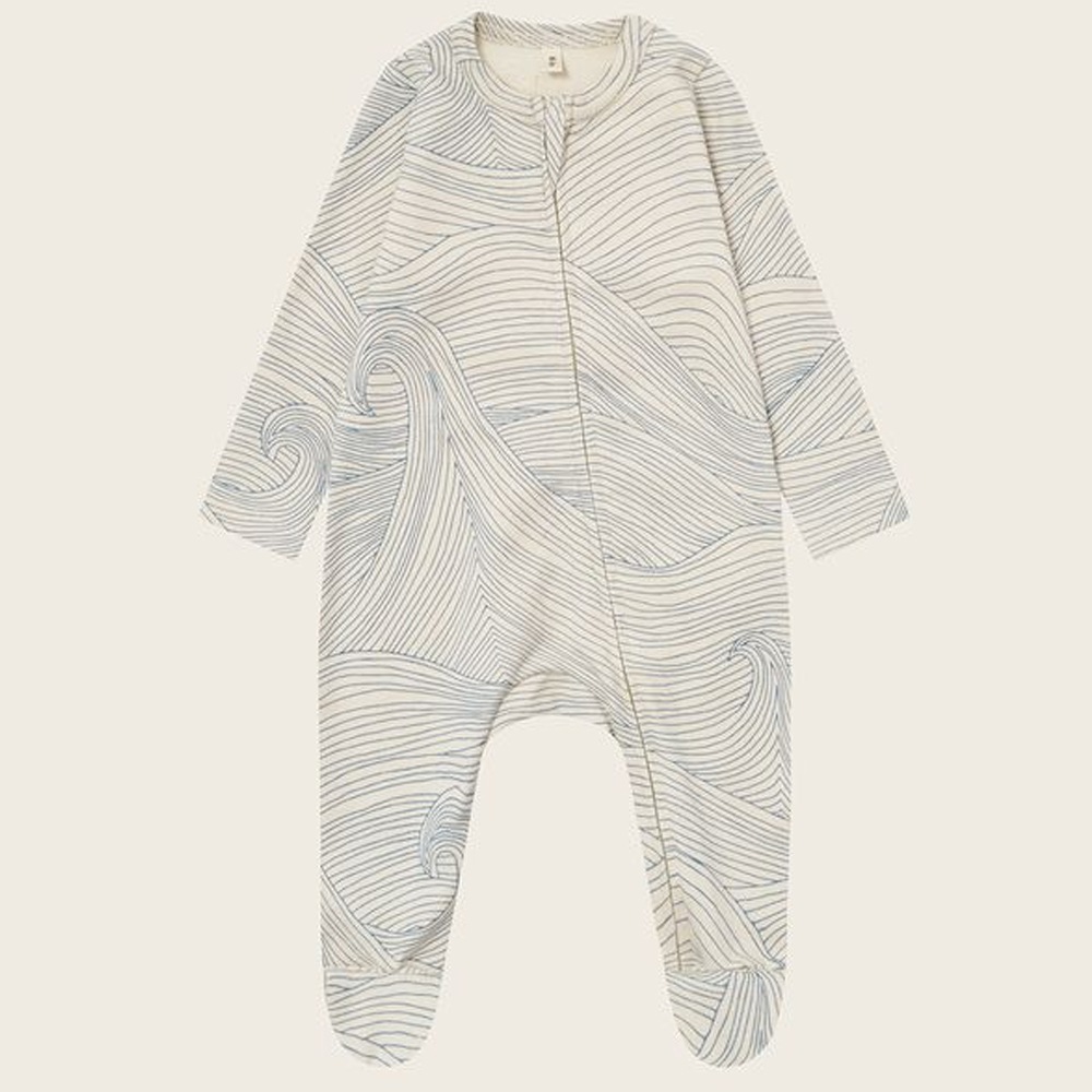 ロンパース キッズ  ベビー オーガニックズー Organic Zoo Seascape Zip Sleepsuit Undyed【国内正規品】オーガニックズー公式取扱店 ベターデイズ【25AW/OZ】17seasloz