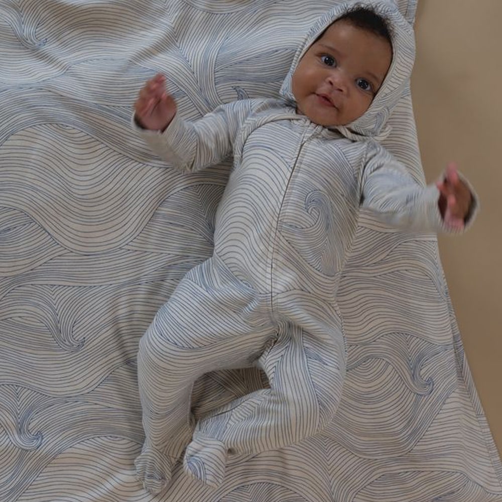 ロンパース キッズ  ベビー オーガニックズー Organic Zoo Seascape Zip Sleepsuit Undyed【国内正規品】オーガニックズー公式取扱店 ベターデイズ【25AW/OZ】17seasloz