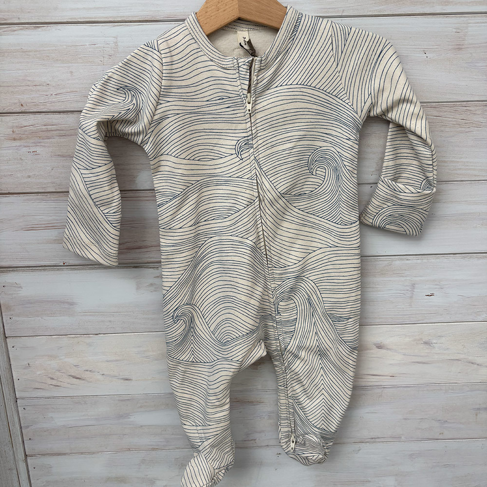 ロンパース キッズ  ベビー オーガニックズー Organic Zoo Seascape Zip Sleepsuit Undyed【国内正規品】オーガニックズー公式取扱店 ベターデイズ【25AW/OZ】17seasloz