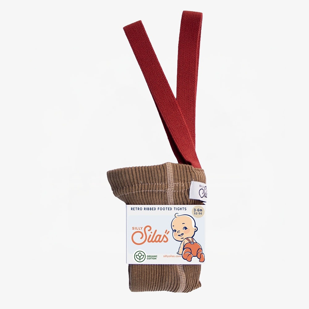 タイツ  キッズ  ベビー オーガニックズー シリーサイラス クリスマスデザイン Footled Collection (Acorn Brown Maple Leaf )(Maple Leaf Dark Forest Green) Organic Zoo SILLY Silas【国内正規品】hollybsoz 