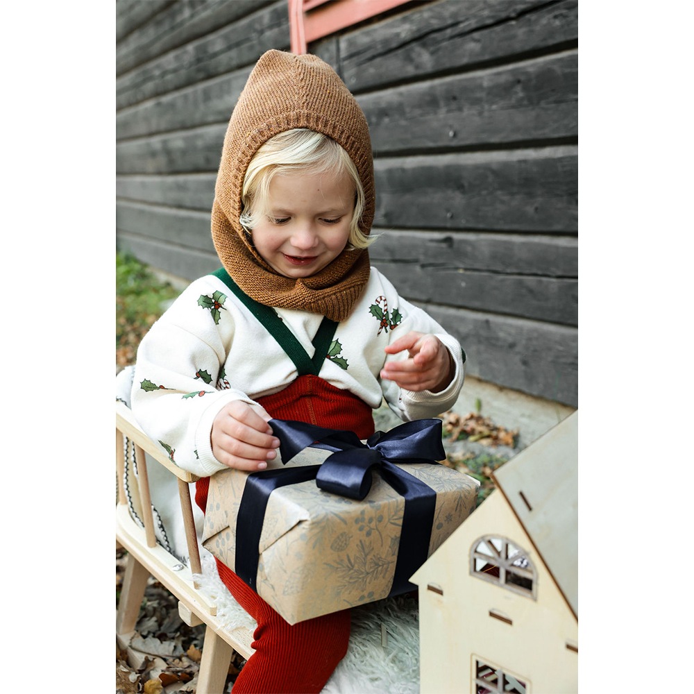 タイツ  キッズ  ベビー オーガニックズー シリーサイラス クリスマスデザイン Footled Collection (Acorn Brown Maple Leaf )(Maple Leaf Dark Forest Green) Organic Zoo SILLY Silas【国内正規品】hollybsoz 