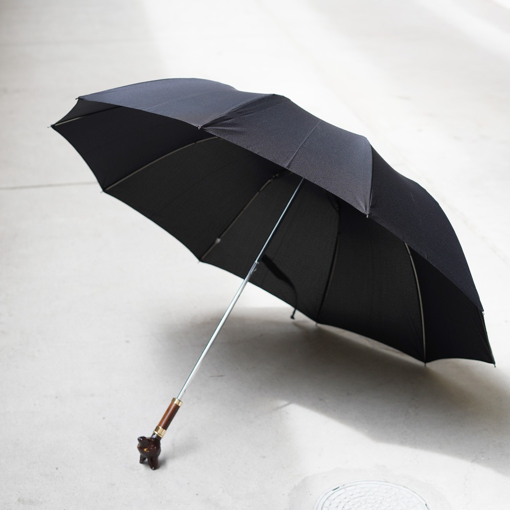 折り畳み傘 ユニセックス アニマルヘッド フォックスアンブレラズ  雨用 FOX UMBRELLAS TL7 Brown Edition Animal Head【国内正規品】 