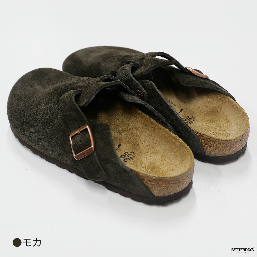 ビルケンシュトック ボストン ベロアレザー レギュラー ナロー 幅狭 23-28cm BIRKENSTOCK BOSTON