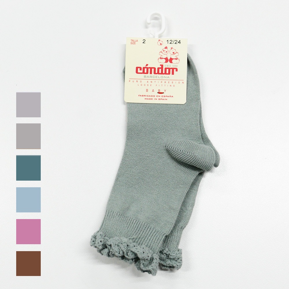 ソックス  コンドル Short socks with lace edging cuff レースエッジングカフショートソックス 靴下  