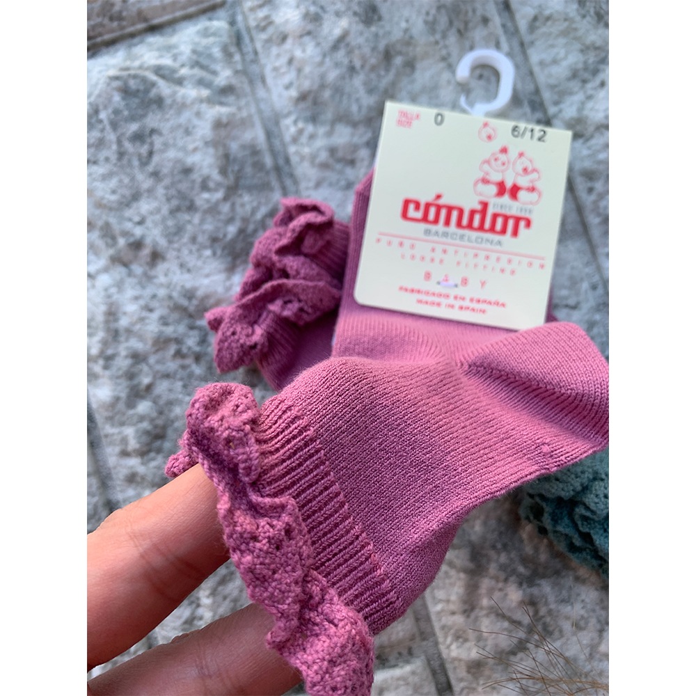 ソックス  コンドル Short socks with lace edging cuff レースエッジングカフショートソックス 靴下  