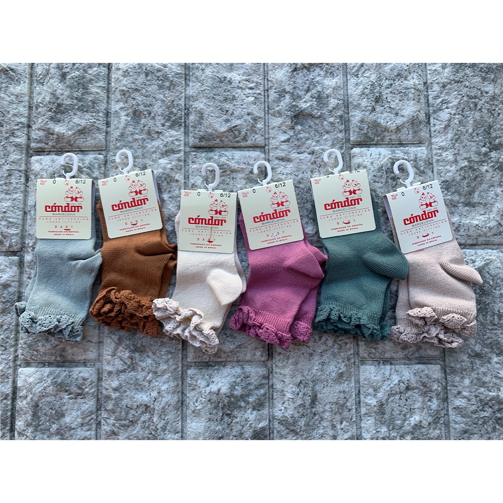 ソックス  コンドル Short socks with lace edging cuff レースエッジングカフショートソックス 靴下  