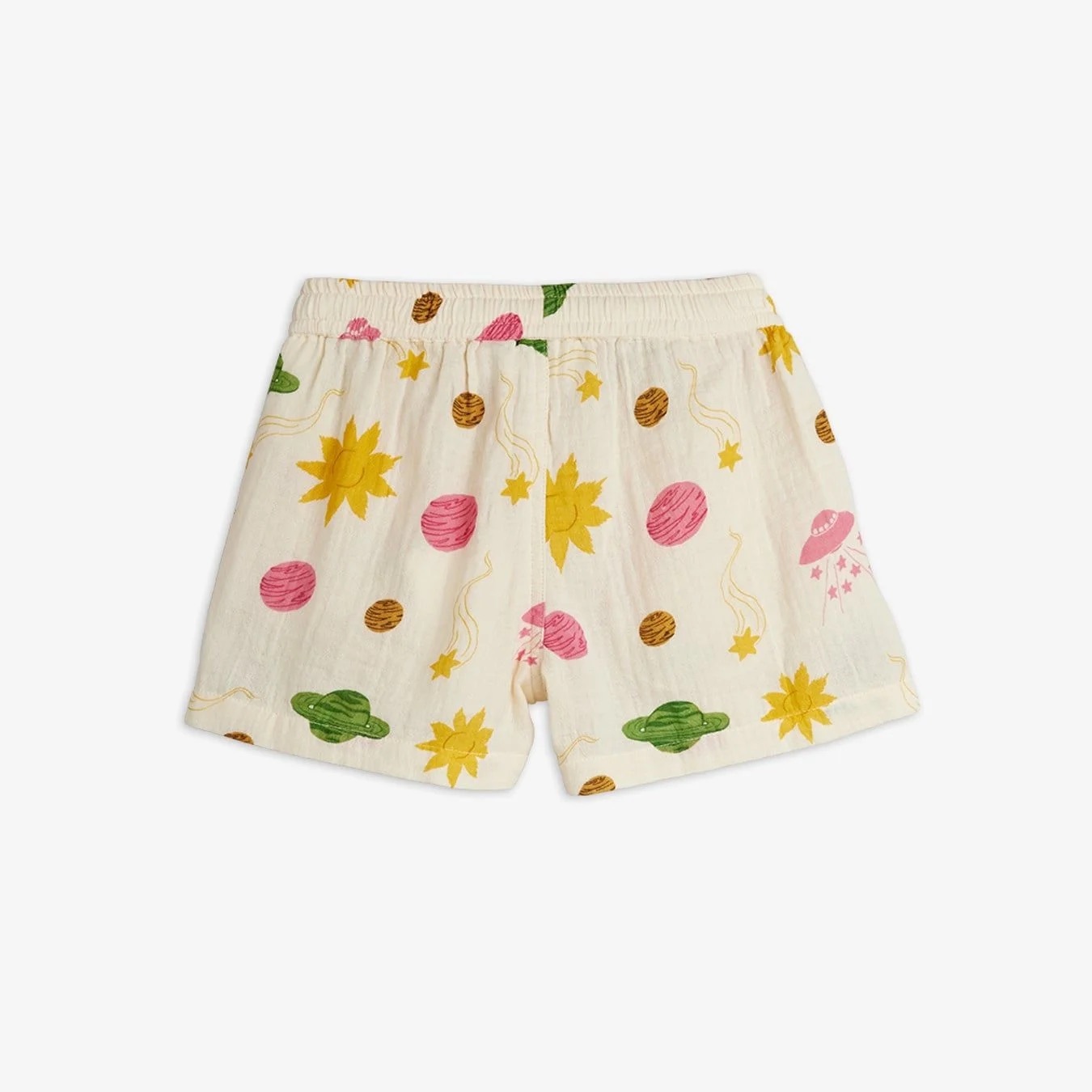 【期間限定8月1日より20%OFF SALE】ショートパンツ キッズ ベビー ミニロディーニ スペース 宇宙 総柄 SPACE MUSLIN SHORTS【国内正規品】 mini rodini 