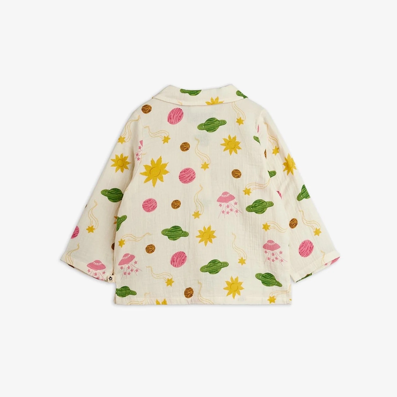 【期間限定8月1日より20%OFF SALE】シャツ キッズ ベビー ミニロディーニ スペース ブラウス 長袖 宇宙 総柄 SPACE MUSLIN SHIRT【国内正規品】 mini rodini