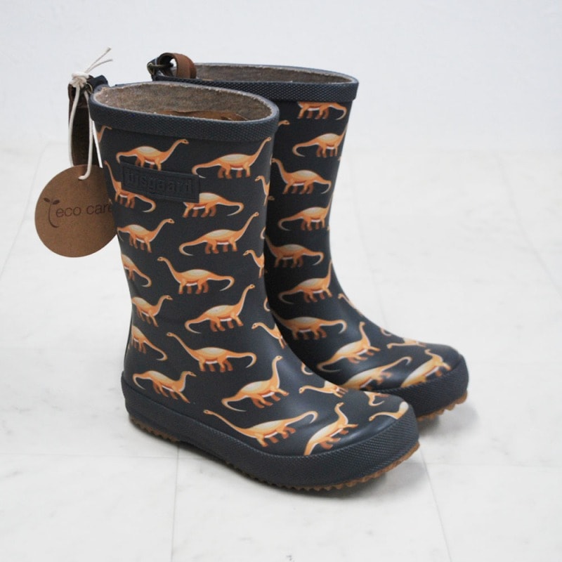レインブーツ ベーシックラバー ビスゴ 長靴 恐竜 総柄 14cm-25cm