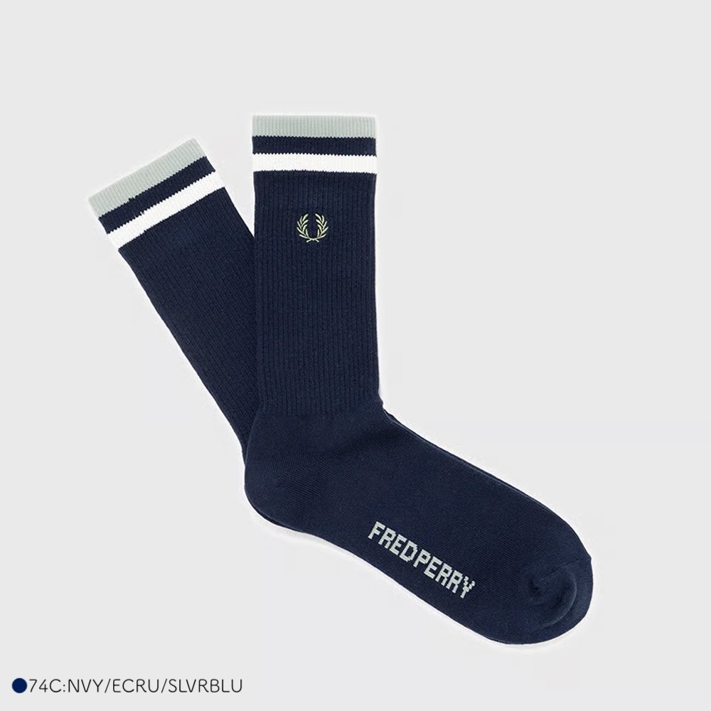 ソックス メンズ レディース フレッドペリー 靴下 ティップドスポーツソックス FRED PERRY TIPPED SPORTS SOCKS 23-27cm 【国内正規品】 F20010