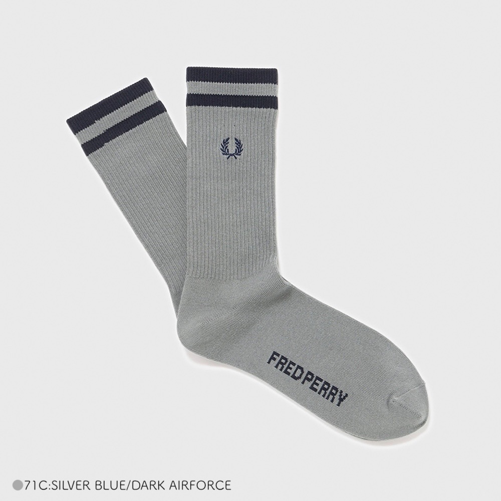 ソックス メンズ レディース フレッドペリー 靴下 ティップドスポーツソックス FRED PERRY TIPPED SPORTS SOCKS 23-27cm 【国内正規品】 F20010