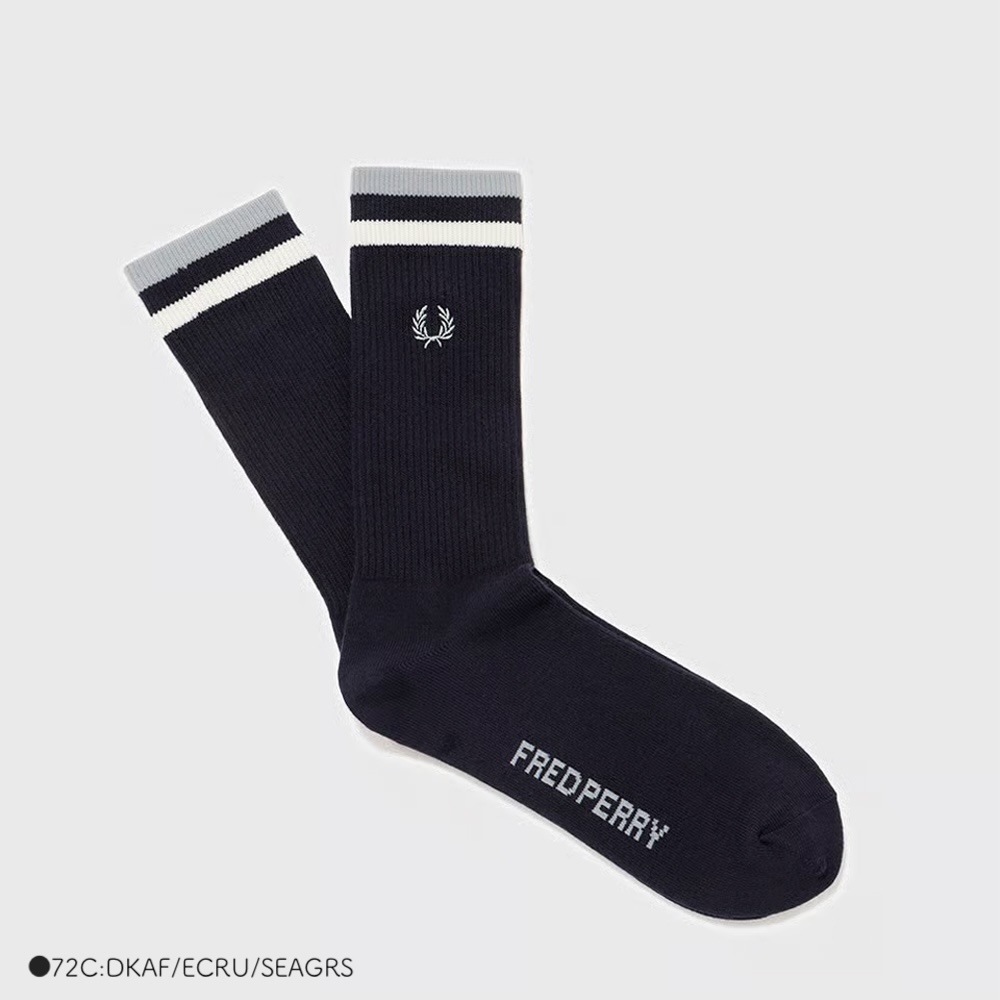 ソックス メンズ レディース フレッドペリー 靴下 ティップドスポーツソックス FRED PERRY TIPPED SPORTS SOCKS 23-27cm 【国内正規品】 F20010