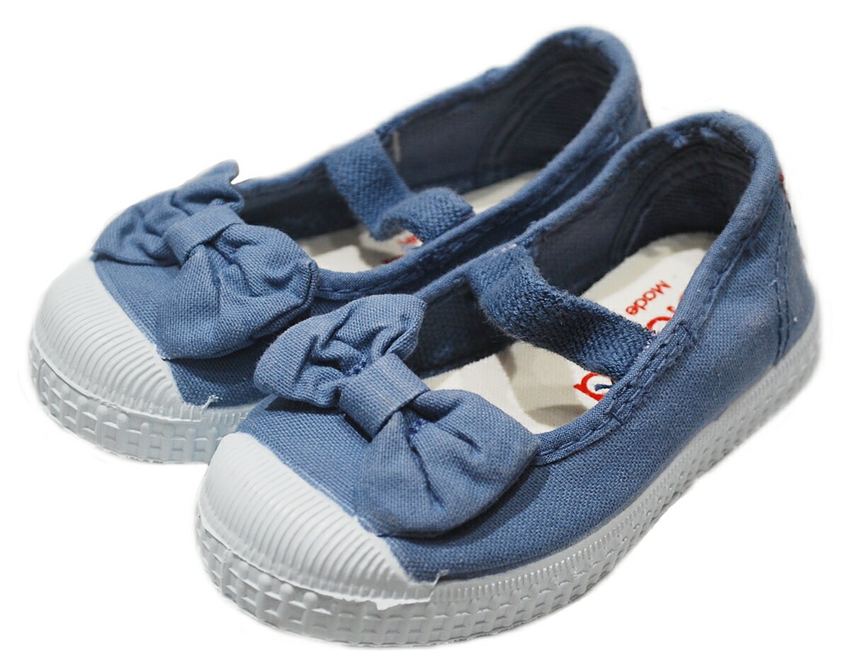 スニーカー  シエンタ Cienta リボン付きスリッポン 12.5-21cm シューズ キッズ/ジュニア 靴 あま～い香り付き 73997 