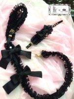 ≪コラボ≫babymary×accu milia　ブラックコットン リード|リード＆カラー（首輪）|accu milia (by Victory)