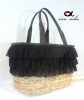 ≪ 限定 ≫accu milia　ブラックフリルかごキャリーBag 19'