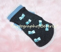 カシミア　カットソー　リボン凡付き　アクア|カシミア・ニット・セーター類|Fifi&RomeoFinalSALE