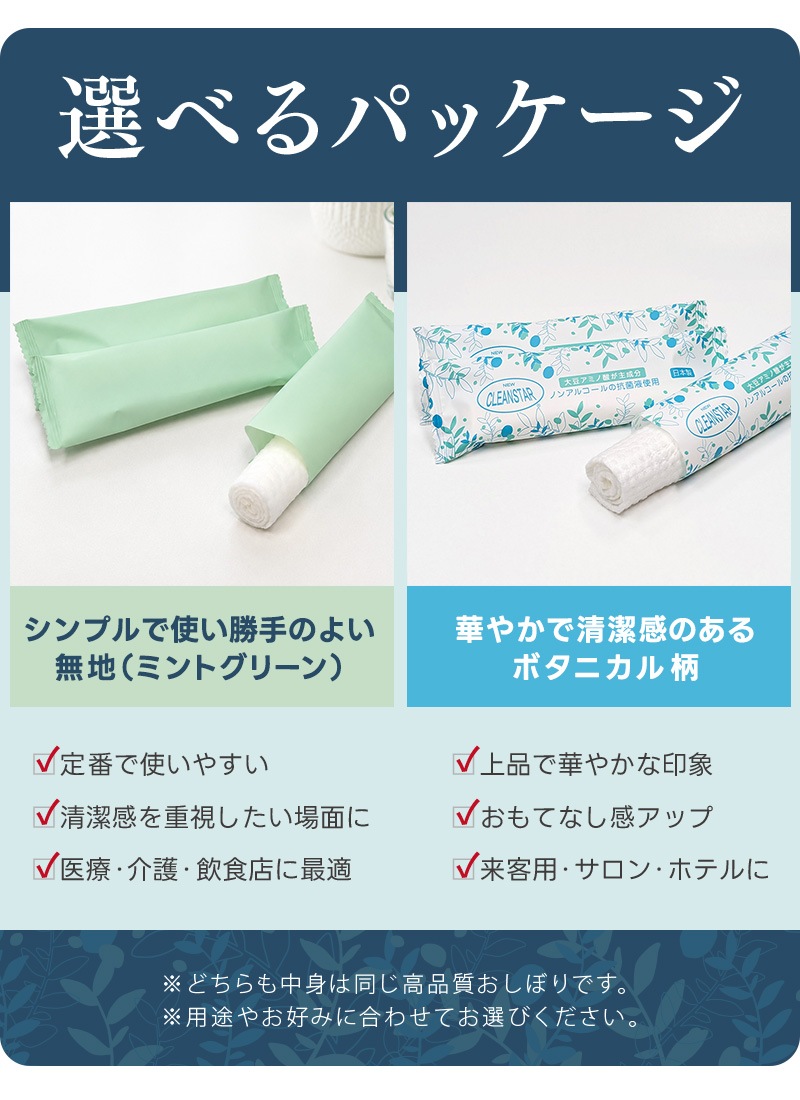 お試し５本セット【日本製】厚手 大判 使い捨ておしぼり 抗菌・除菌・消臭 丸型 個包装 高品質 プレミアム 不織布・紙おしぼり 温冷対応 業務用 エンボス加工 アルコールフリー ニュークリーンスター【メール便送料無料】
