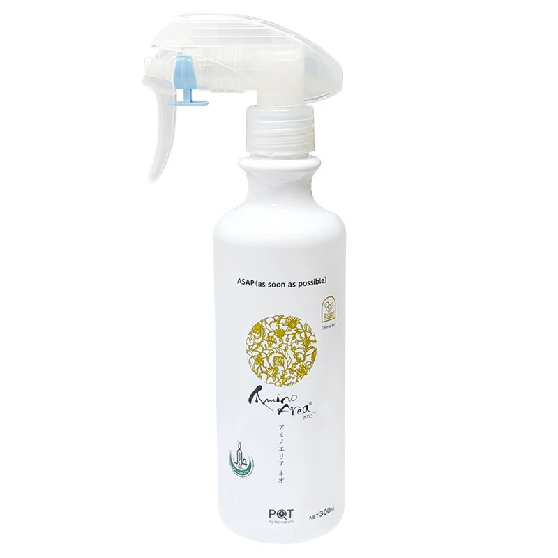 アミノエリア-neo 300mlスプレー【ノンアルコール除菌・抗菌液 】季節性ウイルス対策に 抗ウイルス 抗菌剤 除菌 抗菌 消臭 衛生対策 国際ハラール認証 10年保存