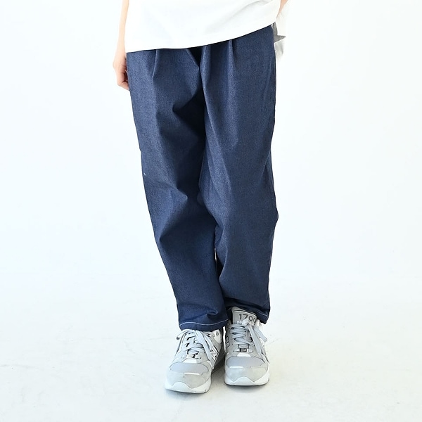 【新定番】2タックテーパードパンツ/ ネイビー