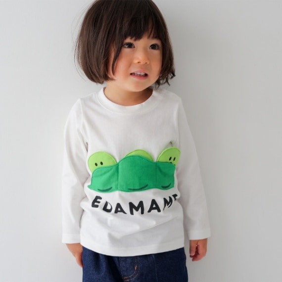 【25PS】えだまめロングＴシャツ / オフベージュ