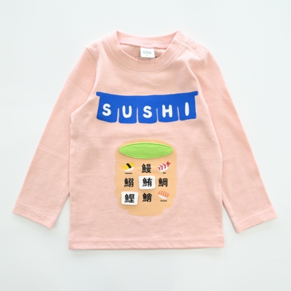 【25PS】おすし湯呑ロングＴシャツ / ピンク
