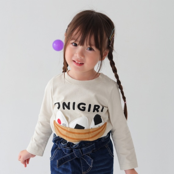 【25PS】おにぎりロングＴシャツ / アイボリー