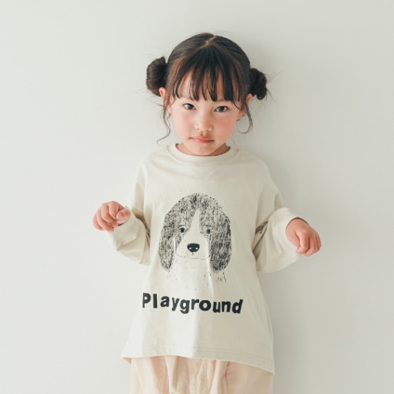 【25PS】ドッグロングＴシャツ / アイボリー