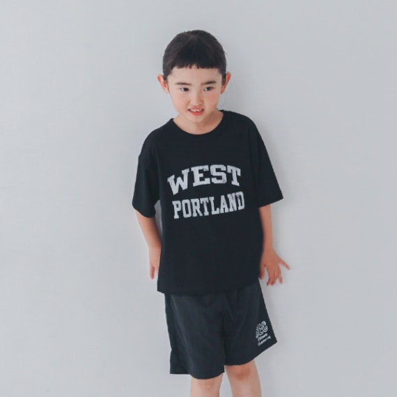 【25PS】WESTバック切替Tシャツ / ブラック