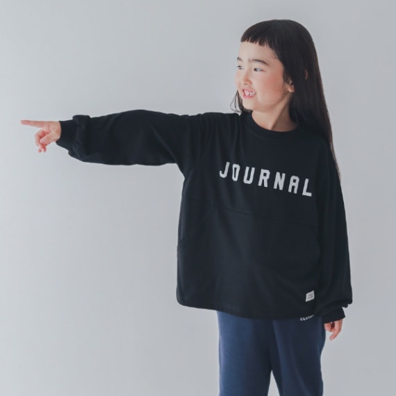 【25PS】JOURNALロングＴシャツ / ブラック