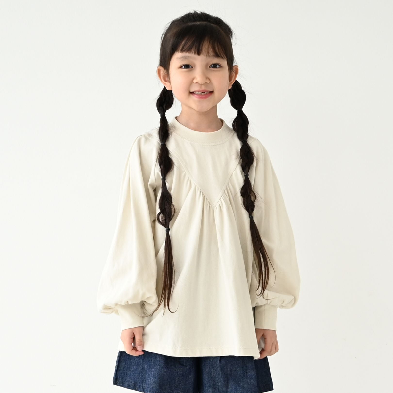【25PS】サンカクヨークロングＴシャツ / アイボリー