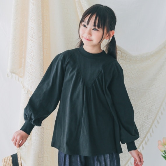 【25PS】サンカクヨークロングＴシャツ / ブラック
