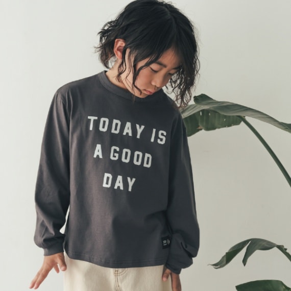 【25PS】TODAYロングＴシャツ / チャコールグレー