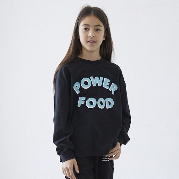 【25PS】POWER FOOD L/S Tシャツ / ブラック