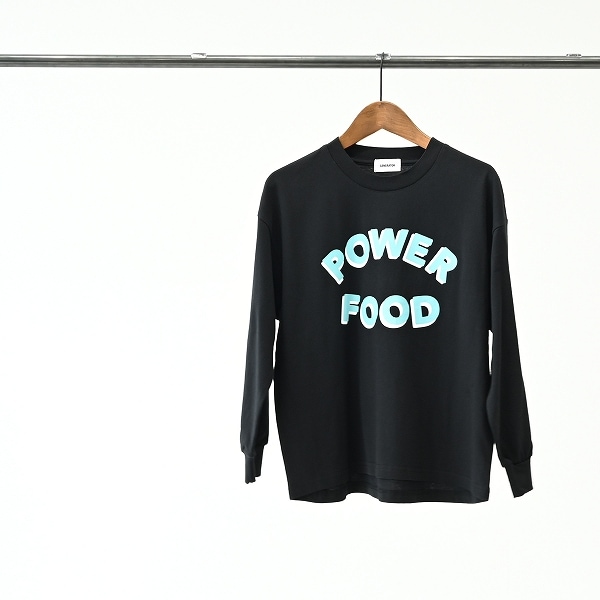 【25PS】POWER FOOD L/S Tシャツ / ブラック