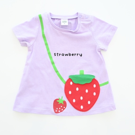 【25SS】いちごポシェットTシャツ / パープル
