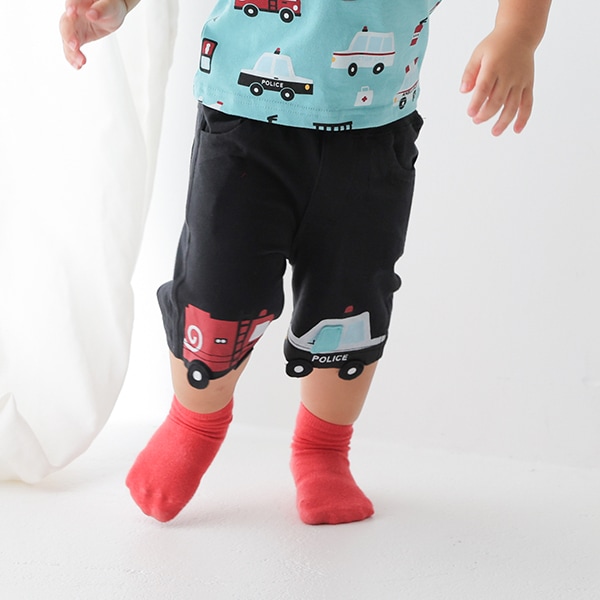 【25SS】働く車ハーフパンツ / ブラック