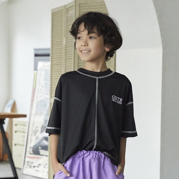 【25SS】切り替え ドライTシャツ / ブラック