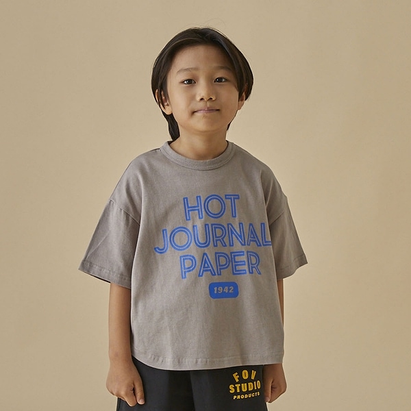 【25SS】HOT JOURNAL PAPER 6分袖 Tシャツ / アッシュグレー