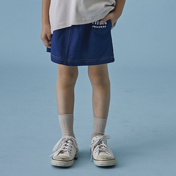 【25SS】ニットデニムミニスカート / ブルー