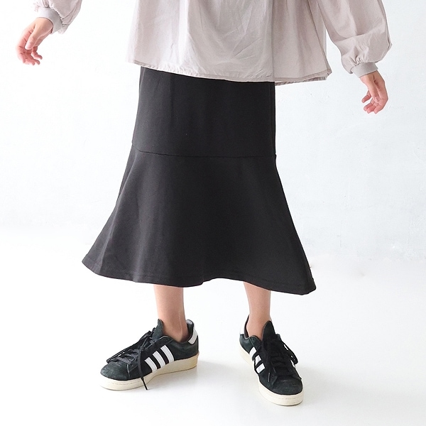 【25SS】スウェットマーメイドスカート / ブラック