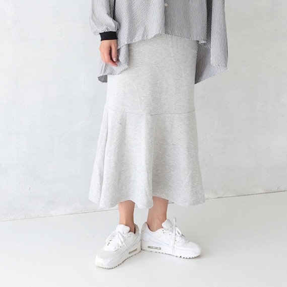 【25SS】スウェットマーメイドスカート / 杢グレー