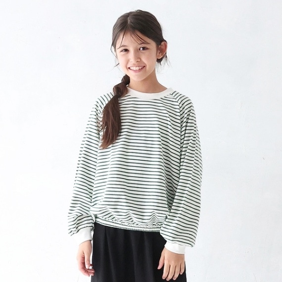 【25SS】ボーダー L/S Tシャツ / グリーン