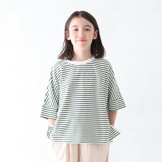 【25SS】ボーダーTシャツ / グリーン
