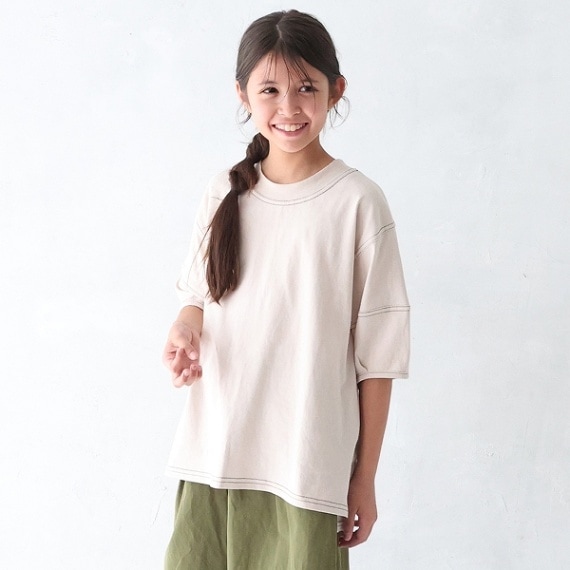 【25SS】ステッチ Tシャツ / サンド