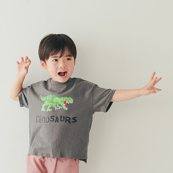 【25SS】恐竜Tシャツ / チャコールグレー