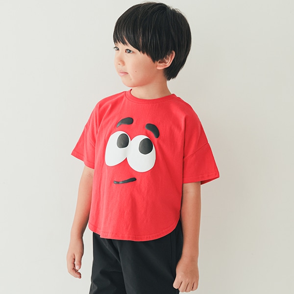 【25SS】まるいフェイスTシャツ / レッド
