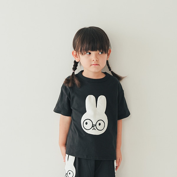 【25SS】うさぎTシャツ / ブラック